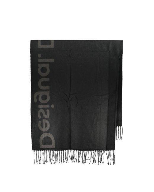Desigual Black Chic Contrast Detail Poncho