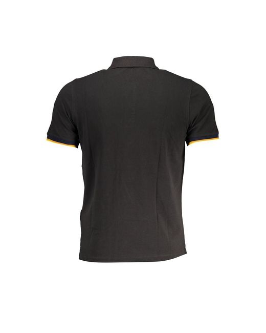 K-Way Black Cotton Polo Shirt for men