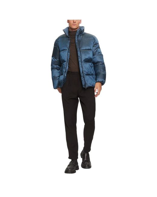 Calvin Klein Blue Recycled Polyamide Jacket for men