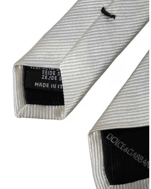 Dolce & Gabbana Gray Slim Necktie Elegant Design for men
