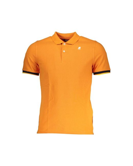 K-Way Orange Cotton Polo Shirt for men