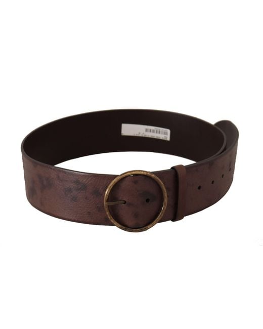 Dolce & Gabbana Black Elegant Dark Leather Belt With Logo Buckle