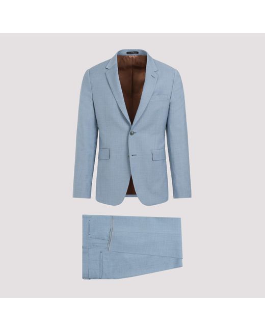Paul Smith Petrol Blue Wool Suit for men