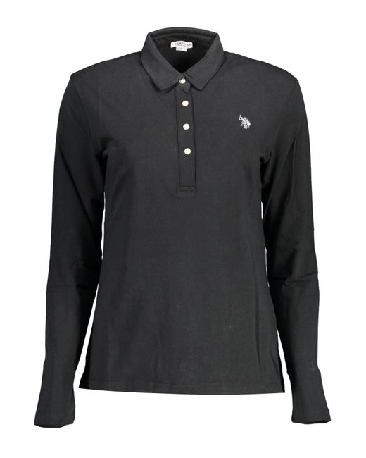 U.S. POLO ASSN. Black Cotton Polo Shirt