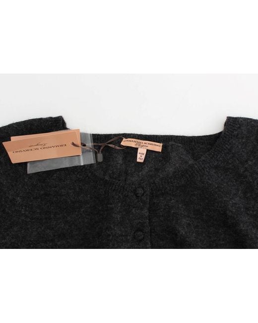 Ermanno Scervino Black Chic Cropped Alpaca Wool Sweater