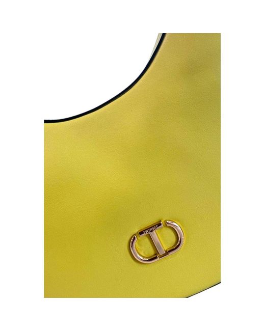 Twinset Yellow Pu Shoulder Bag