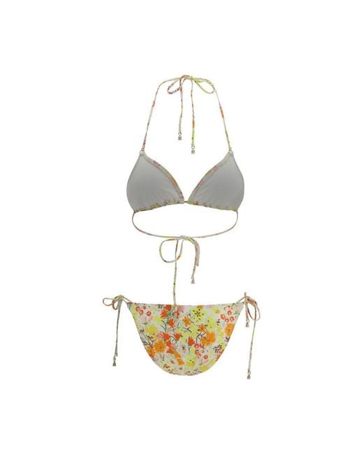 Zimmermann Metallic Multicolor Polyamide Bikini