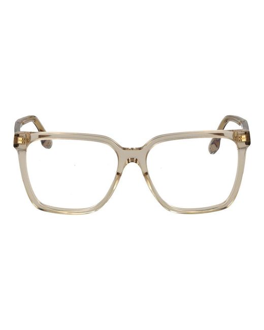 Victoria Beckham Metallic Beige Acetate Glasses (frames)
