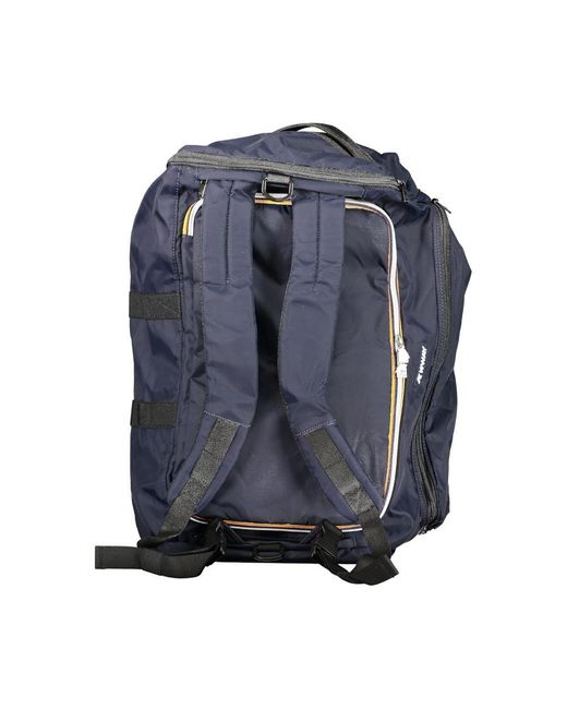 K-Way Gray Blue Polyester Backpack for men