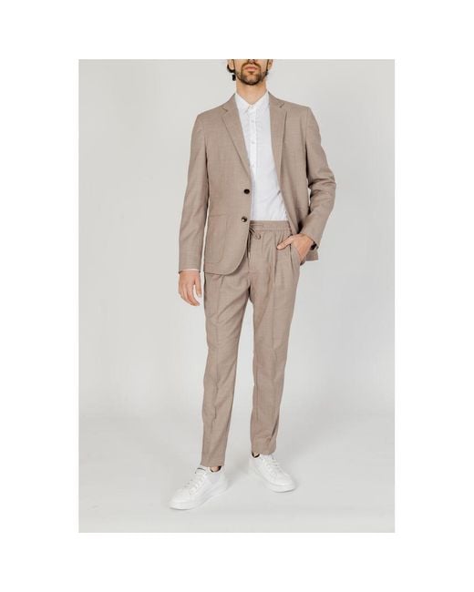 Antony Morato Brown Beige Polyester Blazer for men