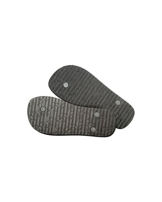 Calvin Klein Green Black Polyurethane Sandal