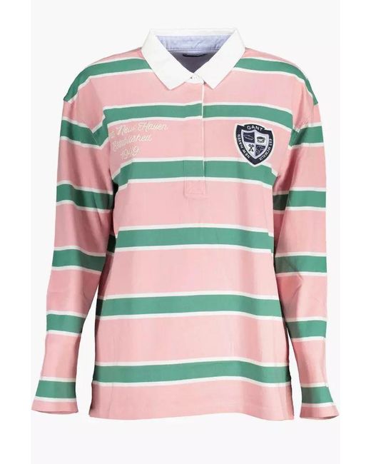 Gant Multicolor Pink Cotton Polo Shirt