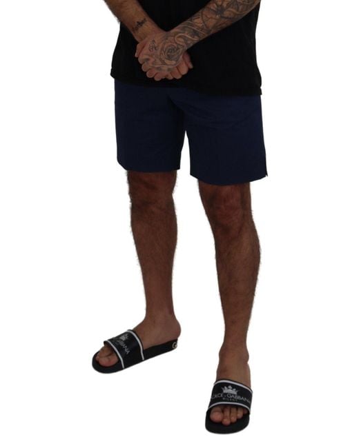 Dolce & Gabbana Blue Elegant Chino Shorts for men
