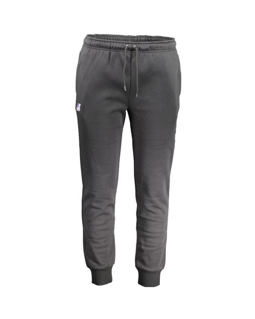 K-Way Gray Black Cotton Pant - 2xs for men