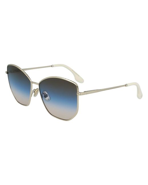 Victoria Beckham Blue Metal Sunglasses