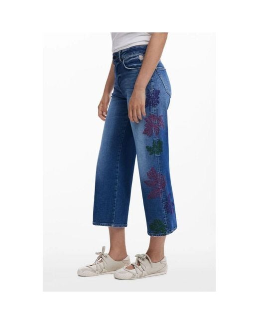 Desigual Blue Azzurro Cotton Jeans