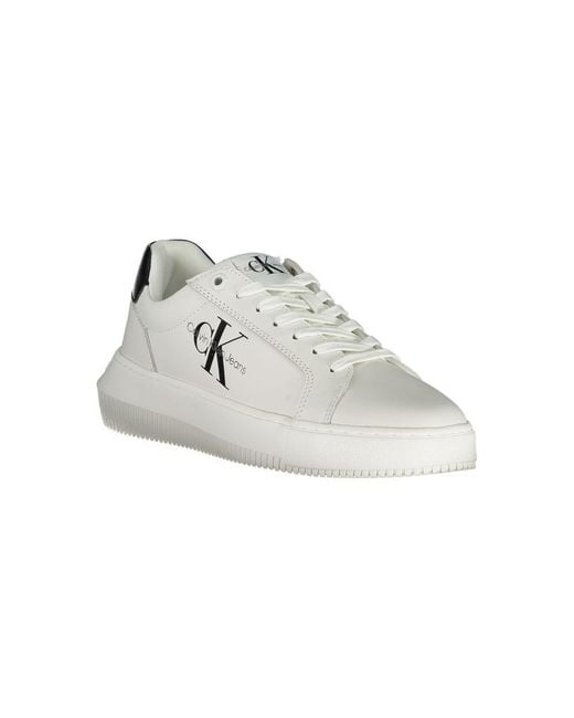 Calvin Klein White Platform Sneakers Yw0Yw00028
