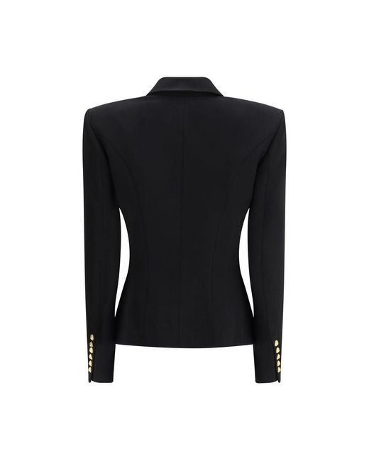 Balmain Black Wool Oves Aries Blazer