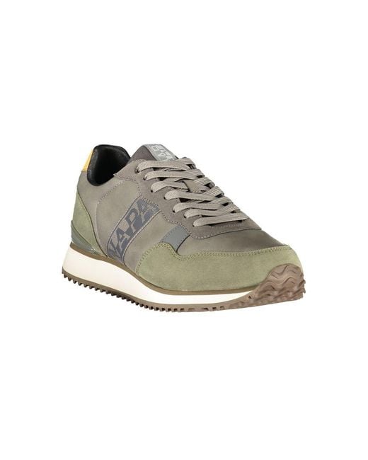Napapijri Gray Grey Polyester Men's Sneaker for men
