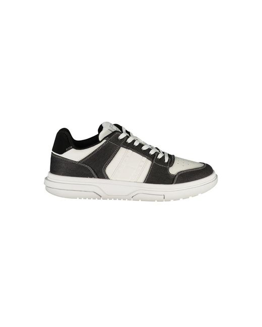 Tommy Hilfiger Black Lowtop Canvas Sneakers Fm0Fm03776 for men