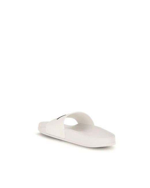 Fred Perry White Rubber Sandals for men