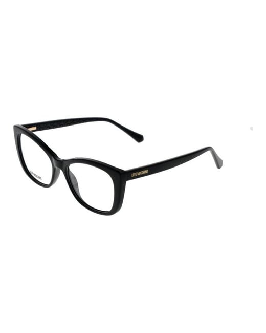 Love Moschino Black Cellulose Propionate Glasses (Frames) Accessory