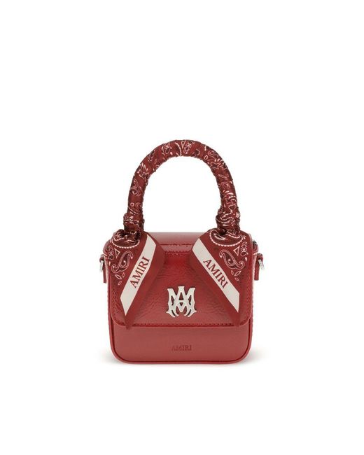 Amiri Women's Red Calf Leather Bos Taurus Shoulder Bag