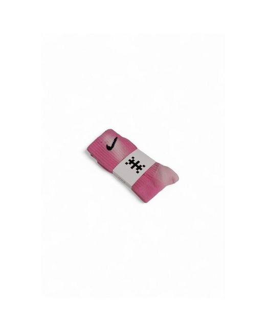 Nike Pink Cotton Socks for men