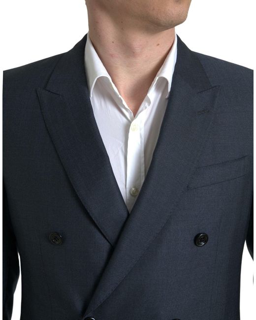 Dolce & Gabbana Blue 2 Piece Double Breasted Martini Suit for men