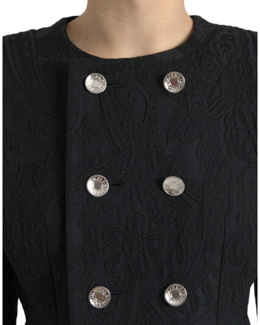 Dolce & Gabbana Black Elegant Double Breasted Blazer Jacket