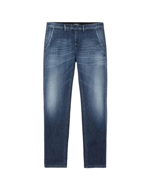 Dondup Blue Sleek Stretch Denim Jeans For Sophisticated Style for men