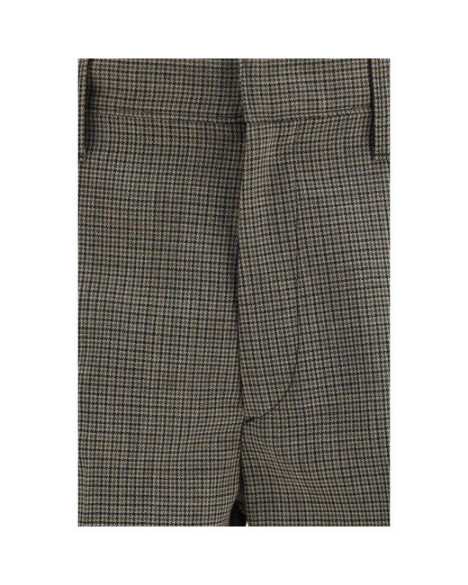 Prada Gray Brown Wool Oves Aries Dress Pants for men