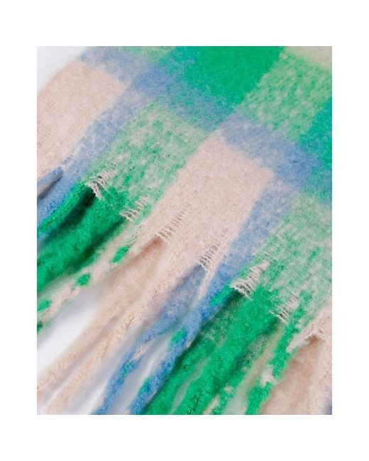 ONLY Green Bicolor Polyester Scarf