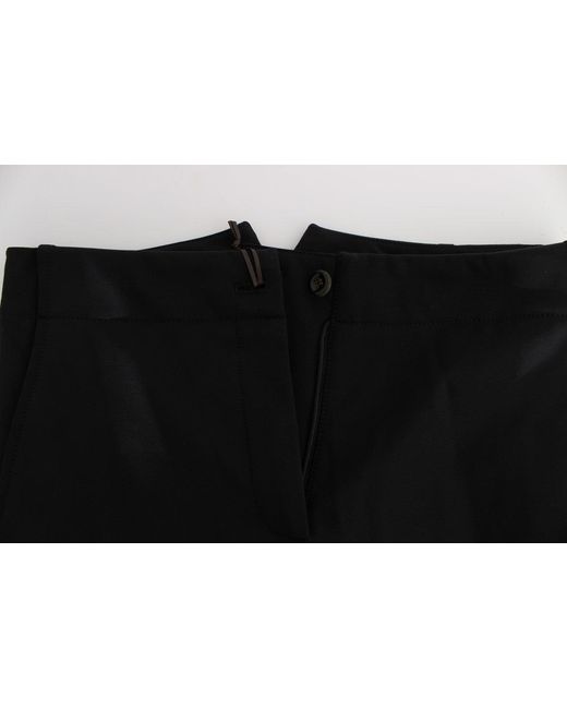 Ermanno Scervino Black Trousers Button Detail