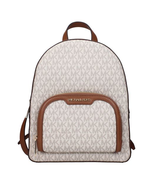 Michael Kors Multicolor Beige Fabric Backpack