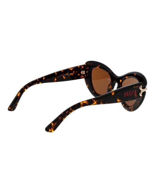 Emilio Pucci Brown Acetate Sunglasses