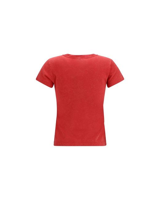 Ganni Red Multicolor Cotton T