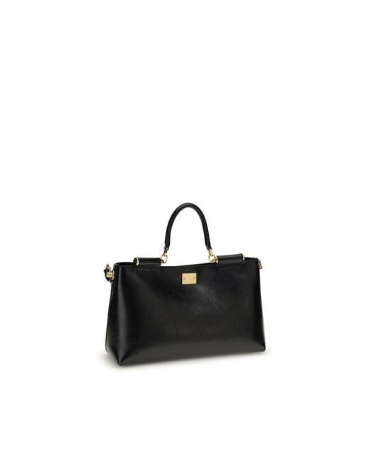 Dolce & Gabbana Black Calf Leather Bos Taurus Shoulder Bag