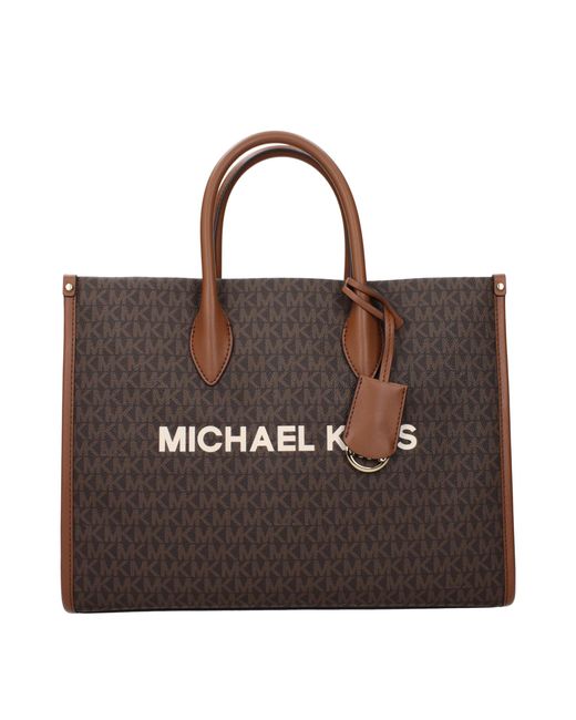 Michael Kors Brown Mirella Handbag Fabric/Acorn