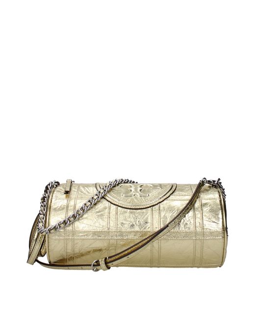 Tory Burch Natural Gold Leather Shoulder Bag for men