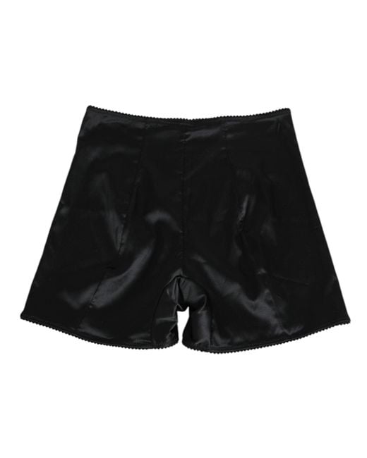 Dolce & Gabbana Black Silk Stretch Slip Cycling Underwear