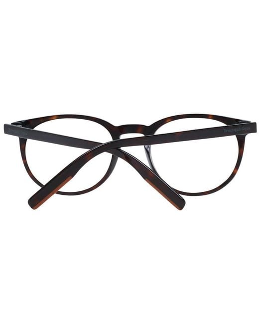 Zegna Black Brown Plastic Glasses (frames) for men