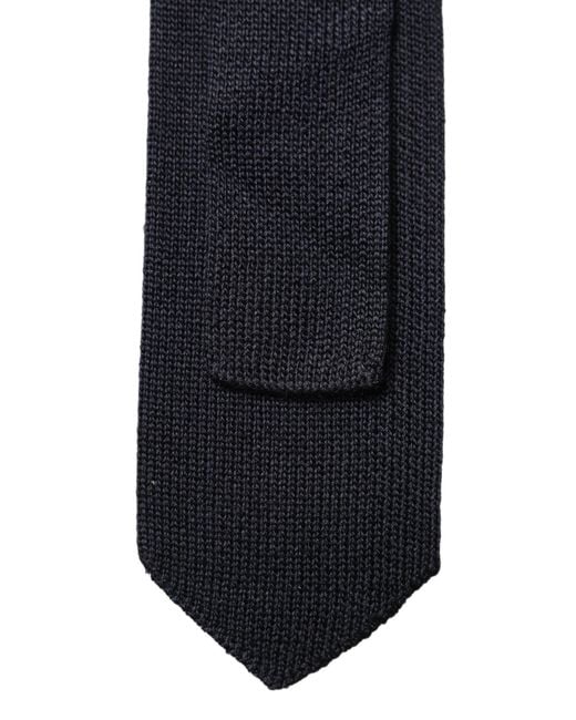 Dolce & Gabbana Blue Dark Solid 100% Silk Adjustable Neckmen's Tie for men