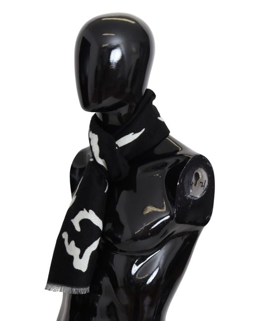 Givenchy Black Wool Winter Warm Scarf Wrap Shawl for men