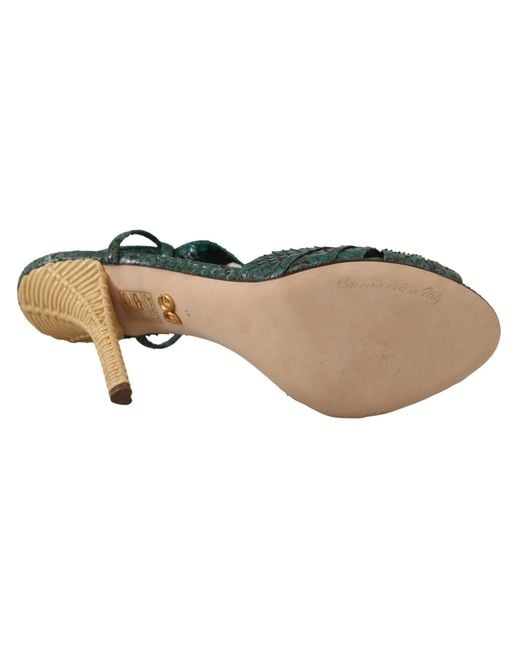 Dolce & Gabbana Green High Heel Sandals