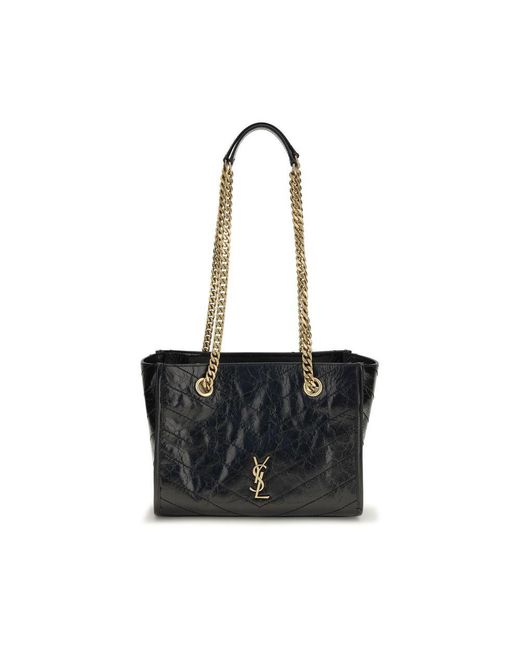 Saint Laurent Black Calf Leather Bos Taurus Shoulder Bag