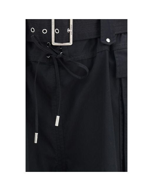McQueen Black Cotton Bermuda Shorts
