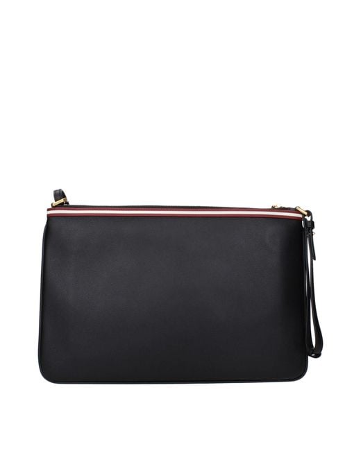 Bally Black Shoulder Bag Wristlet Leather