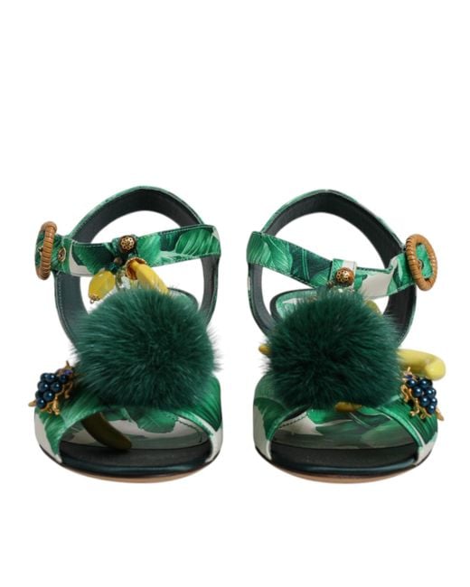 Dolce & Gabbana Green High Heel Sandals