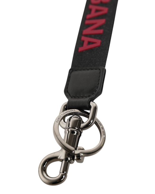 Dolce & Gabbana White Dg Logo Polyester Keychain Keyring for men
